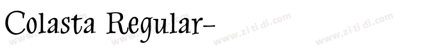 Colasta Regular字体转换